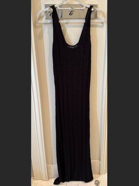Zara Black Knit Midi Dress